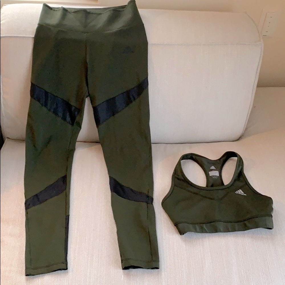 Adidas Climate Tech Sports Bra and Leggings